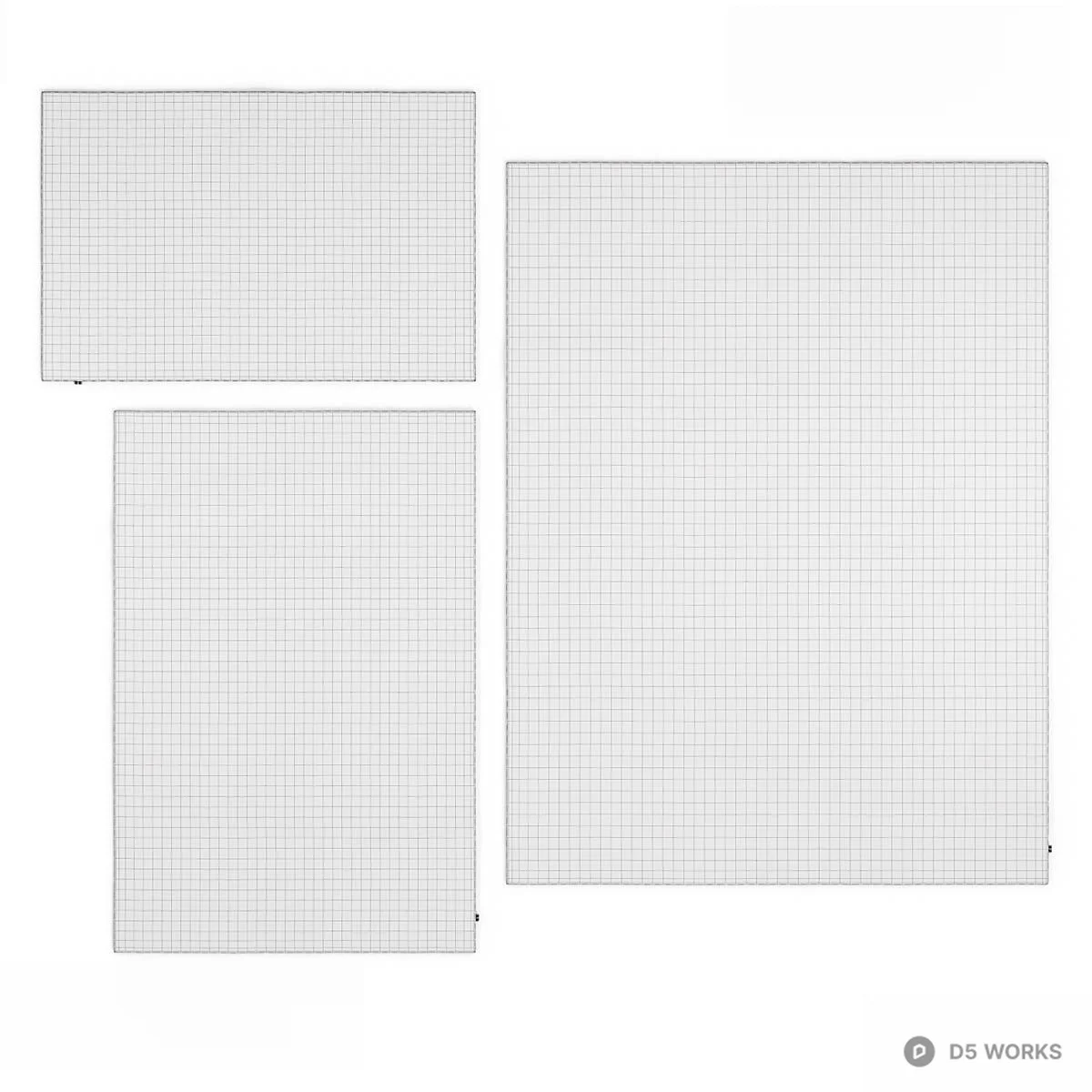Minimalist Woven Area Rug 3d model thumbnail 3