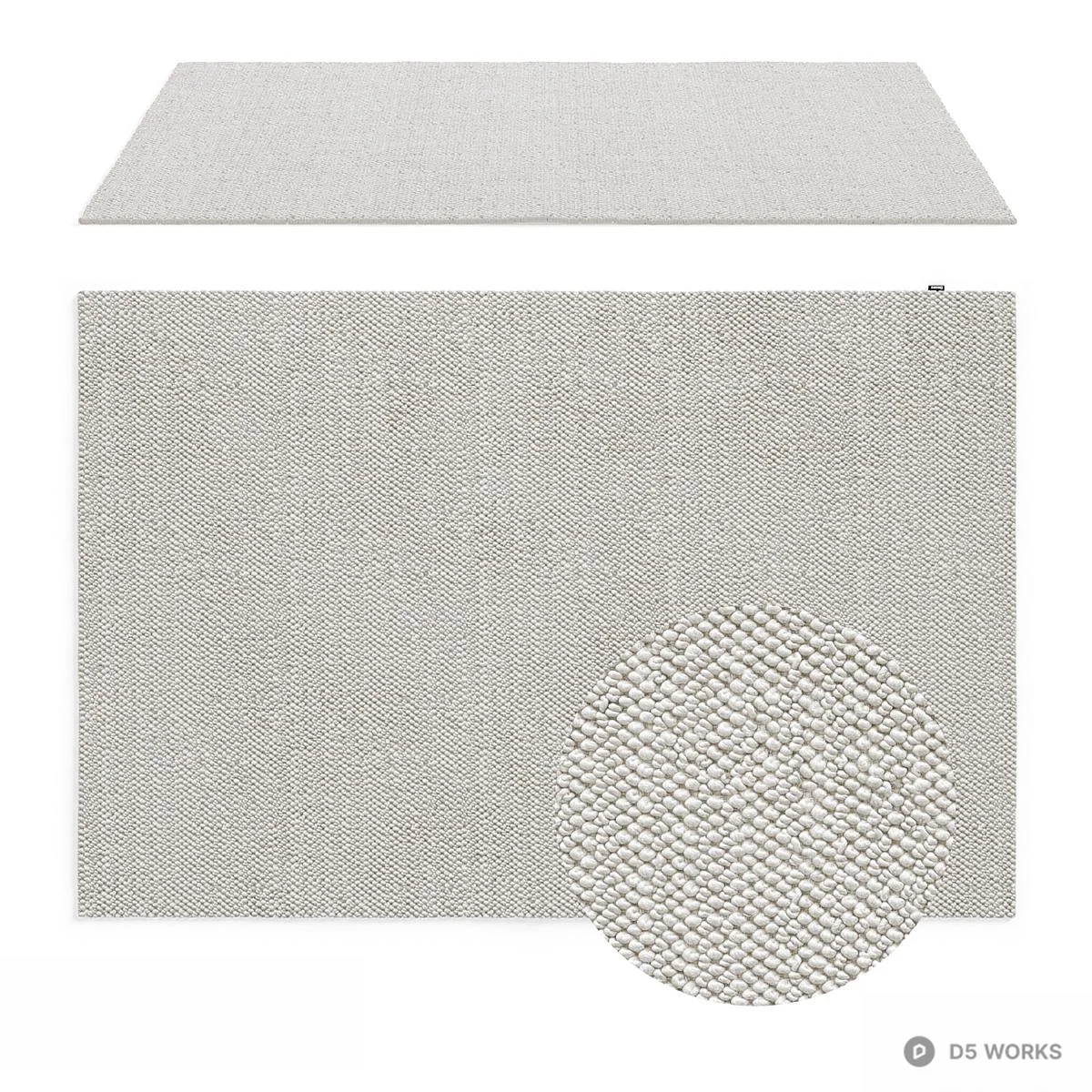 Minimalist Woven Area Rug 3d model - Image 1