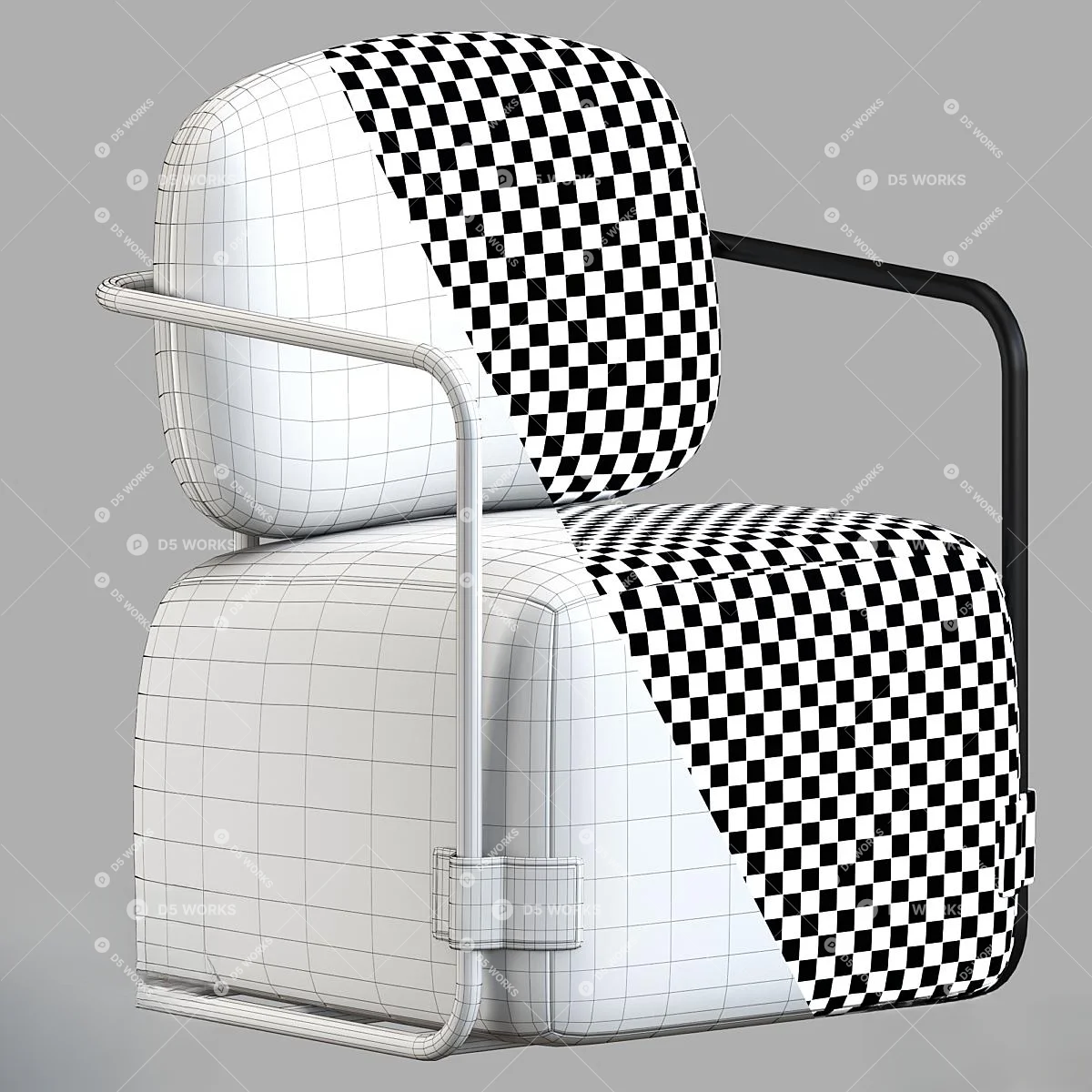 Armchair 3d model thumbnail 2