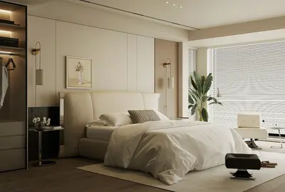 Creamy Home Bedroom 3d model