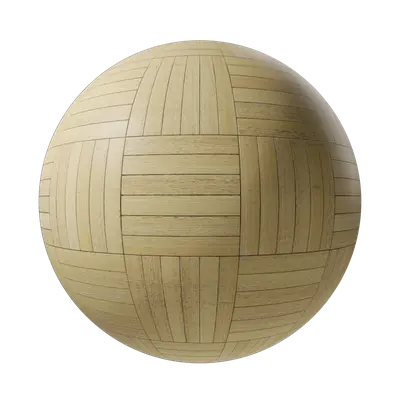 Yellow patterned wooden floor