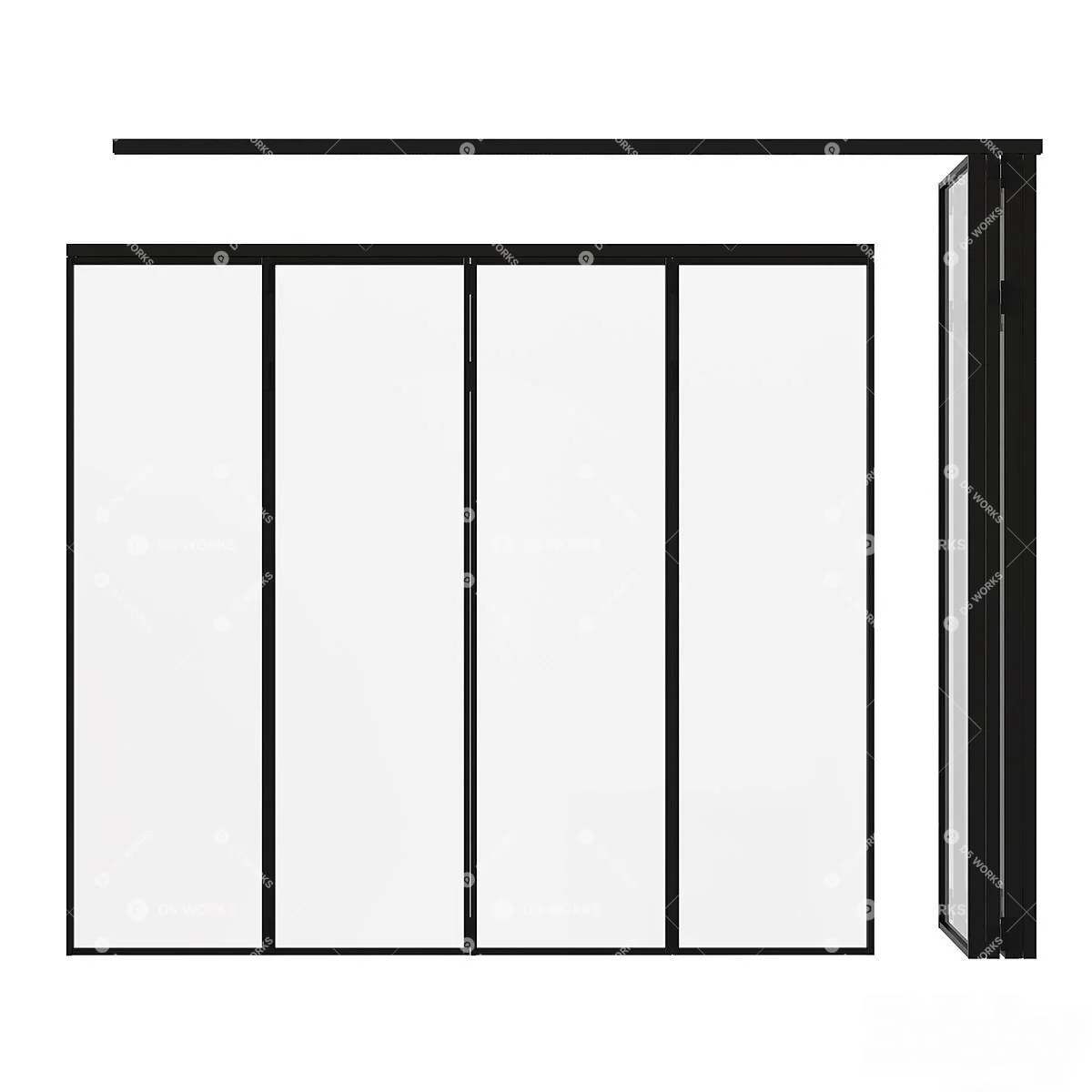 Folding Door 3d model thumbnail 2