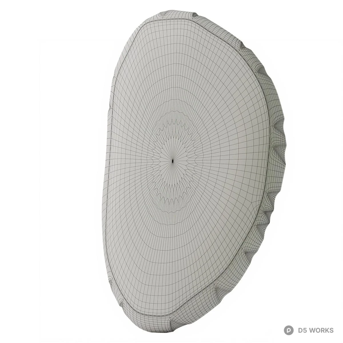 Faceted Oval Mirror 3d model thumbnail 2