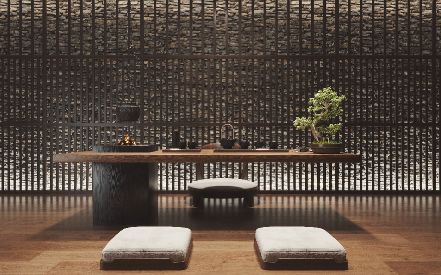 Classical Chinese Tea Table & Chairs Set