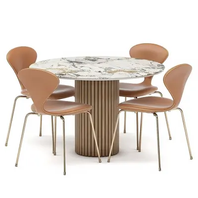 Quiet Luxury Dining Table & Chairs Set