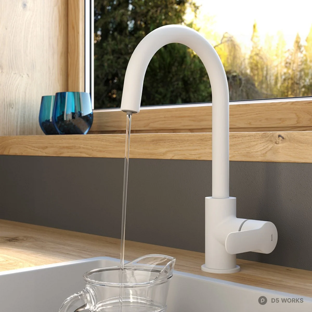 Minimalist Single Handle Kitchen Faucet 3d model thumbnail 3