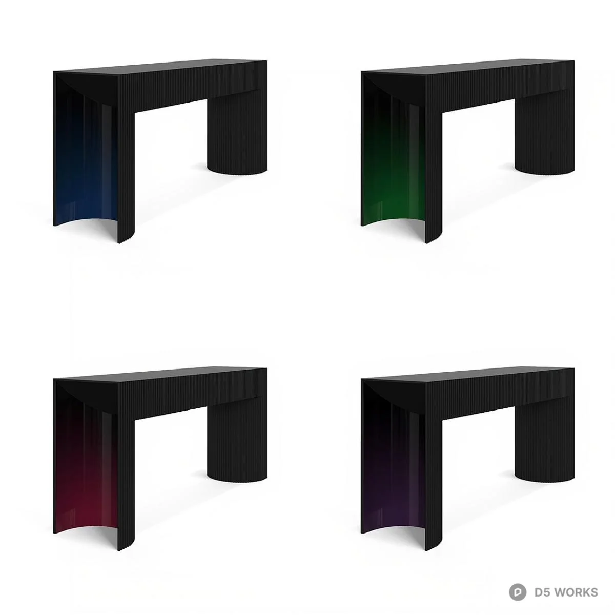 Gradient Edge Table Minimalist Design 3d model thumbnail 5