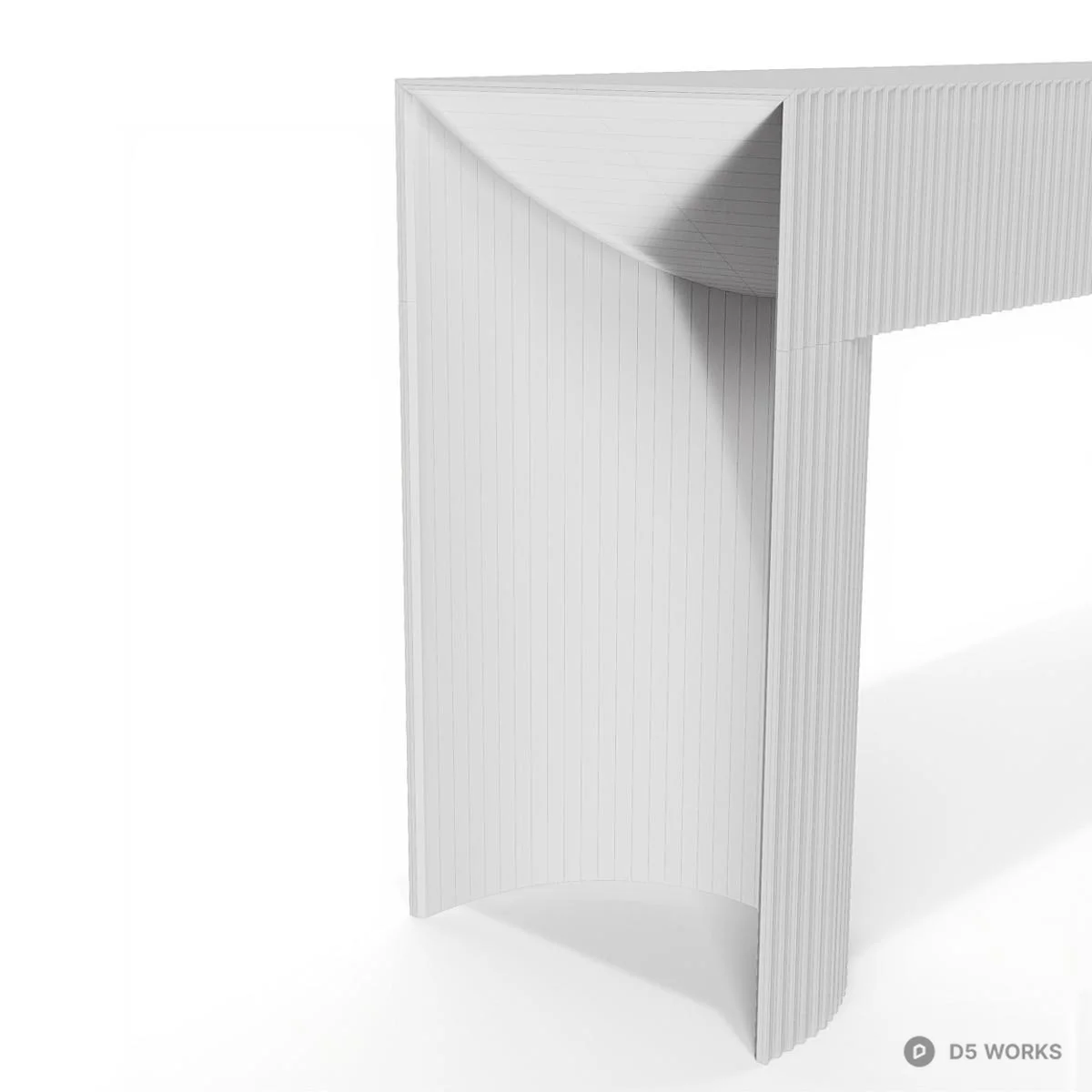 Gradient Edge Table Minimalist Design 3d model thumbnail 3