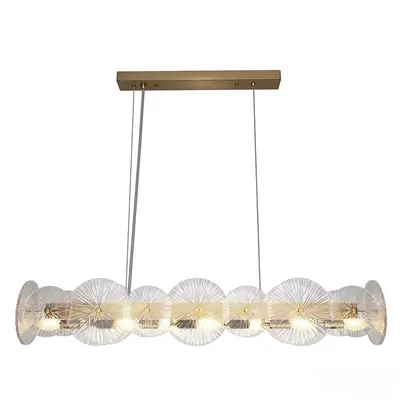 Modern Glass Disc Chandelier 3d model