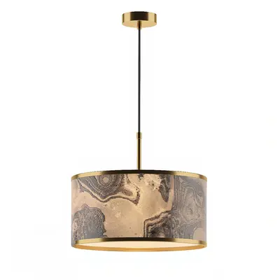 Marble Pattern Drum Pendant Light 3d model