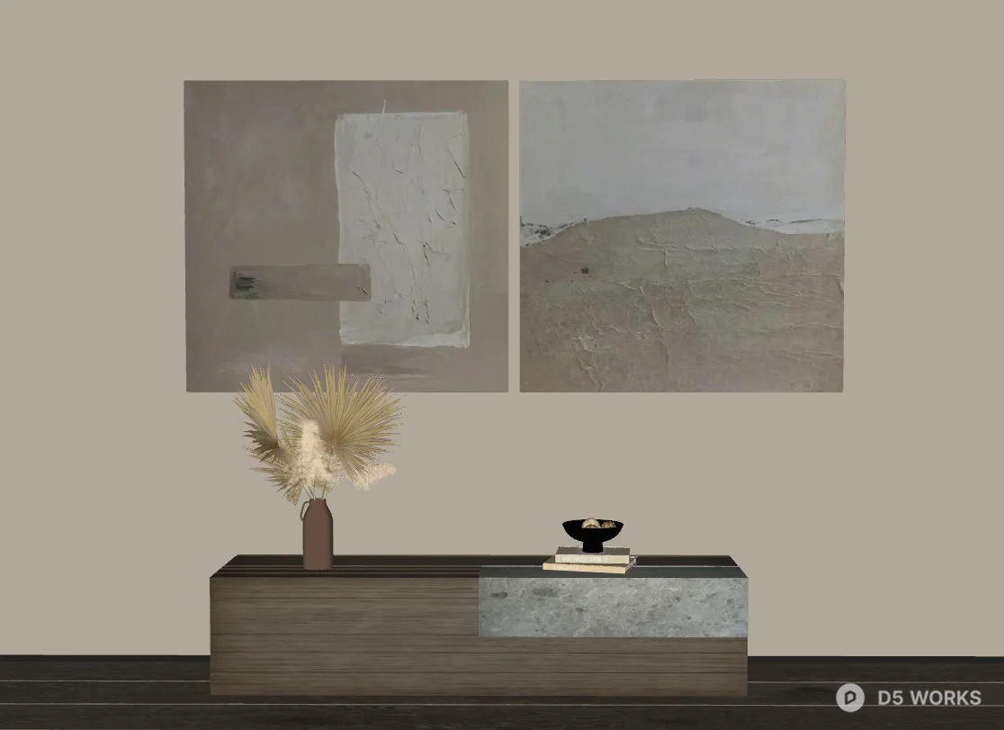 Minimalist Abstract Wall Art 3d model thumbnail 2