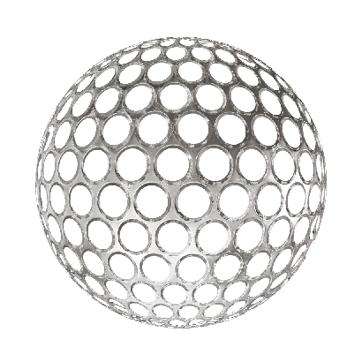Perforated Metal Plate Silver round hollow metal plate