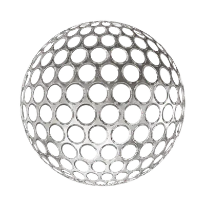 Silver round hollow metal plate