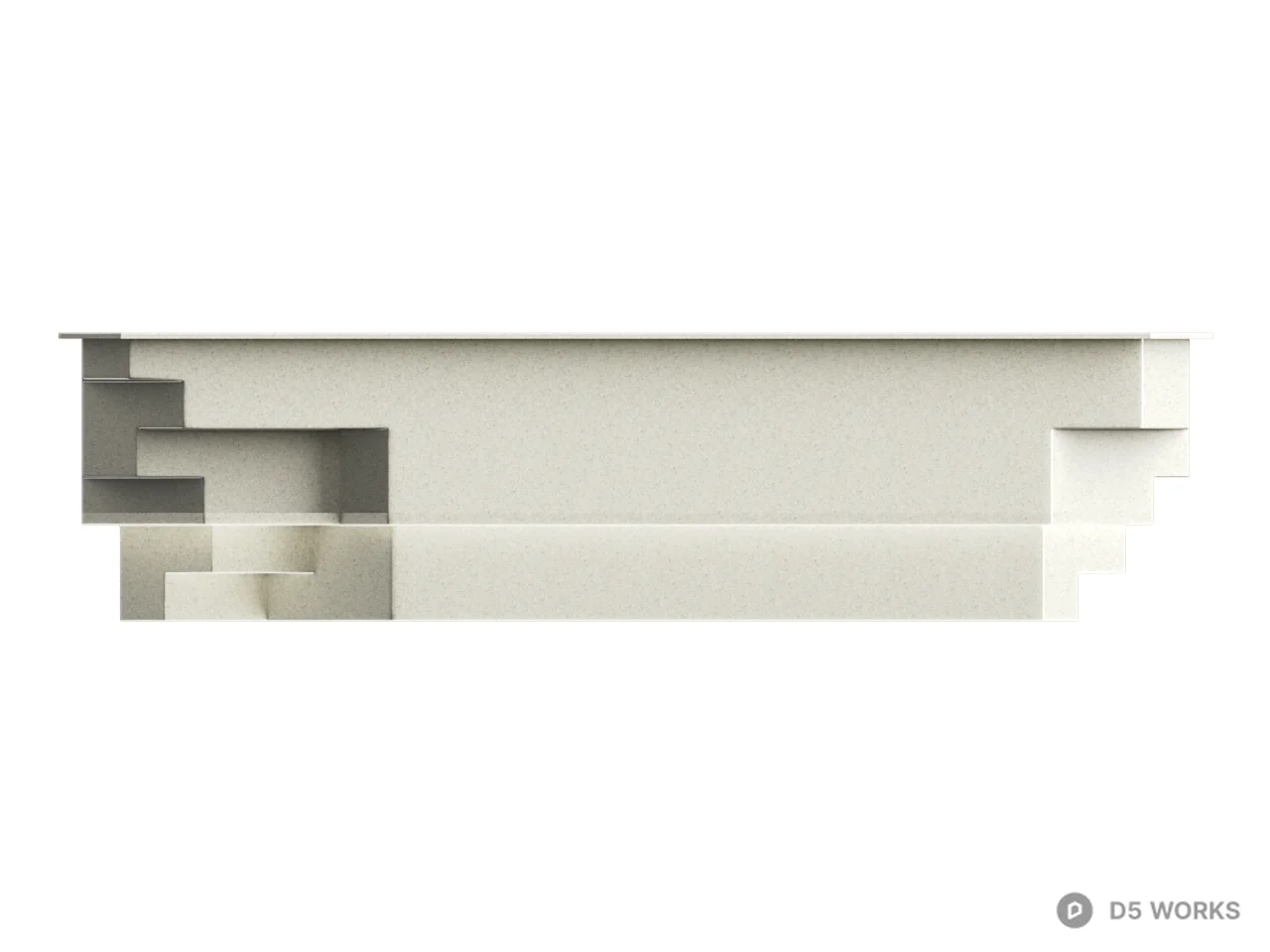 Minimalist White Drainage Rack 3d model thumbnail 2