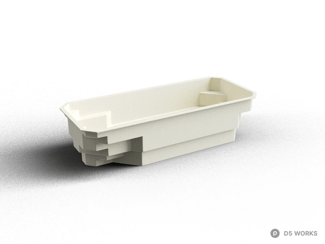 Minimalist White Drainage Rack 3d model - Image 1