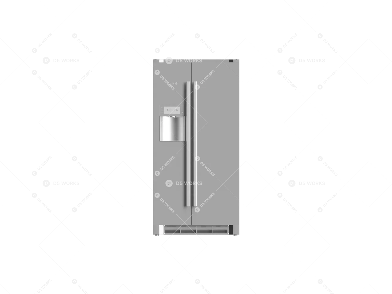 Refrigerator 3d model thumbnail 2