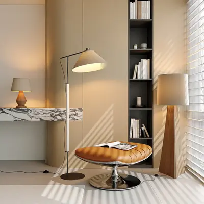 Mid Century Modern Floor Lamp 3d model