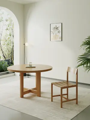 Organic Modern Wooden Leisure Table & Chair Set