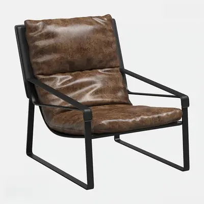 Industrial Style Leather Leisure Chair 3d model