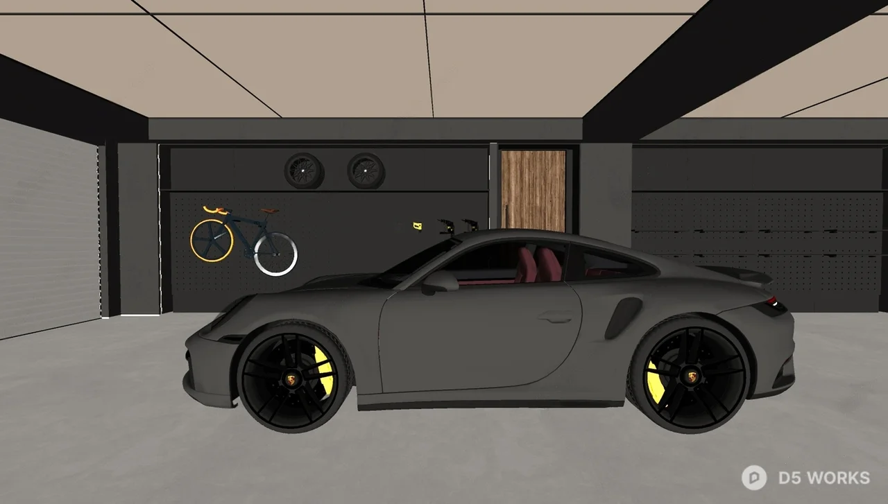 Modern Indoor Parking Lot 3d model thumbnail 2