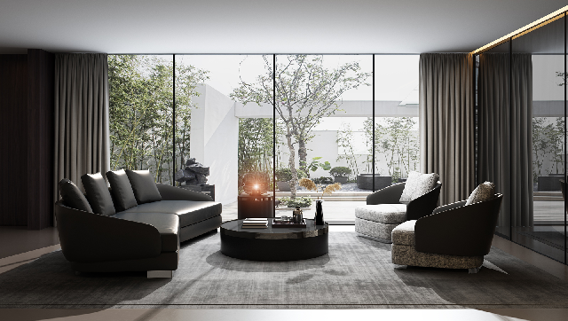 Modern Sofa & Side Table Set