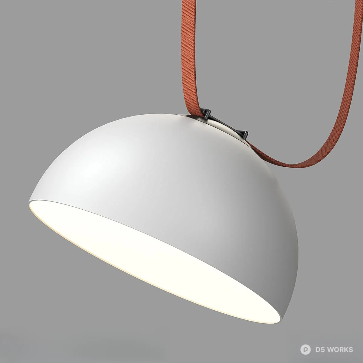 Dual Dome Pendant Lights Minimalist Design 3d model thumbnail 3