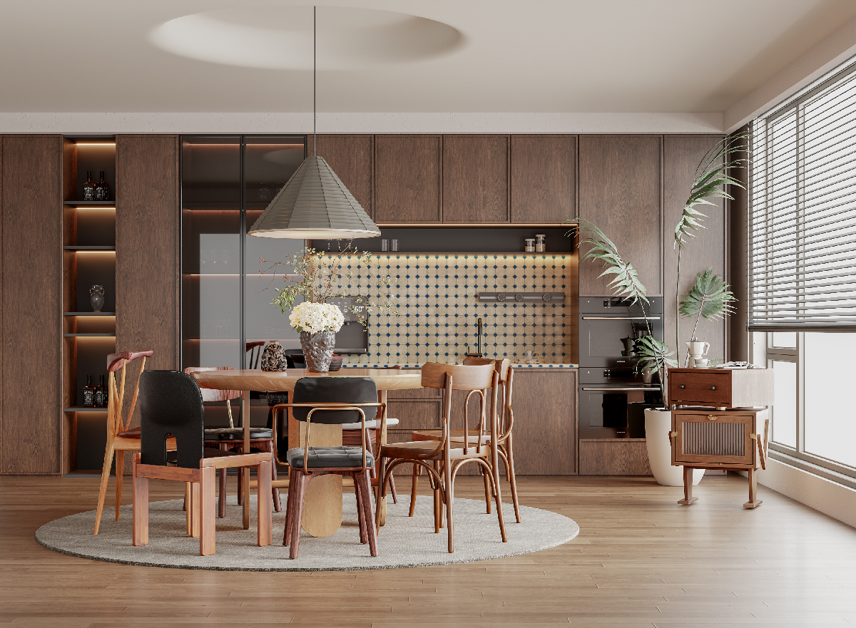 Mid-Century Modern Dining Room (Villa)
