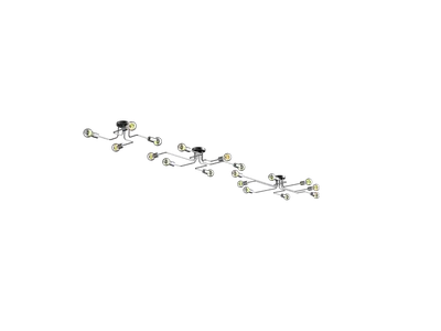 Modern Linear Chandelier 3d model