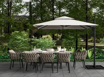 Outdoor Table & Chairs Set 3d model