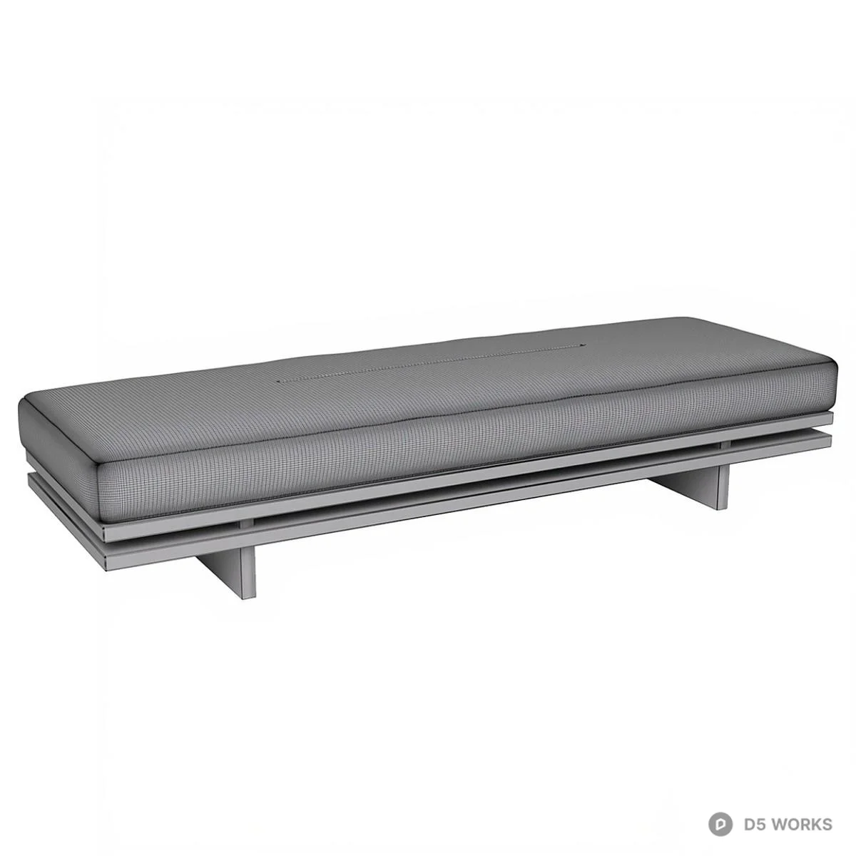 Minimalist Sofa Stool 3d model thumbnail 3