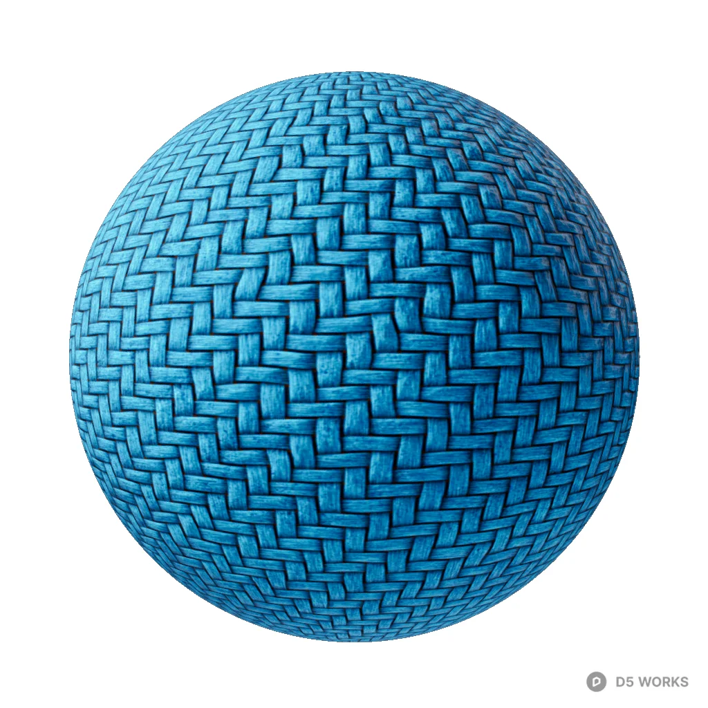 Blue Twill Weave pbr material - Image 1