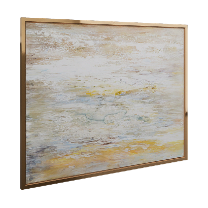 Paintings Yellow Metal Frame Hanging Picture 05 