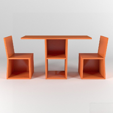 Modern Outdoor Table & Chairs Set