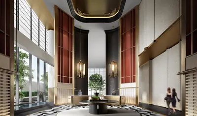 New Chinese Hotel Lobby