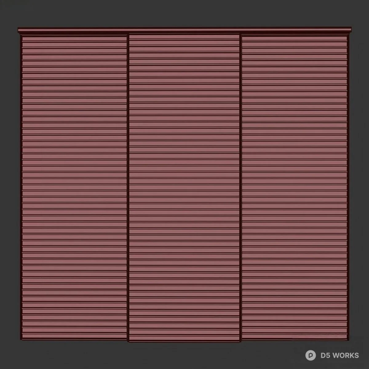 Brown Horizontal Blinds 3d model thumbnail 3