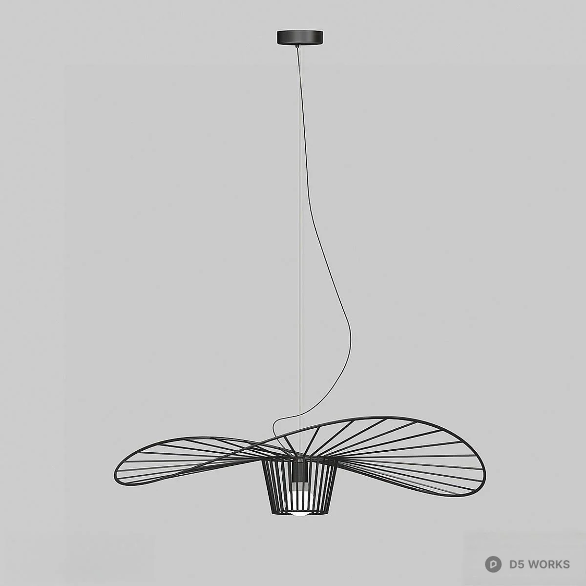 Wireframe Pendant Lamp 3d model - Image 1