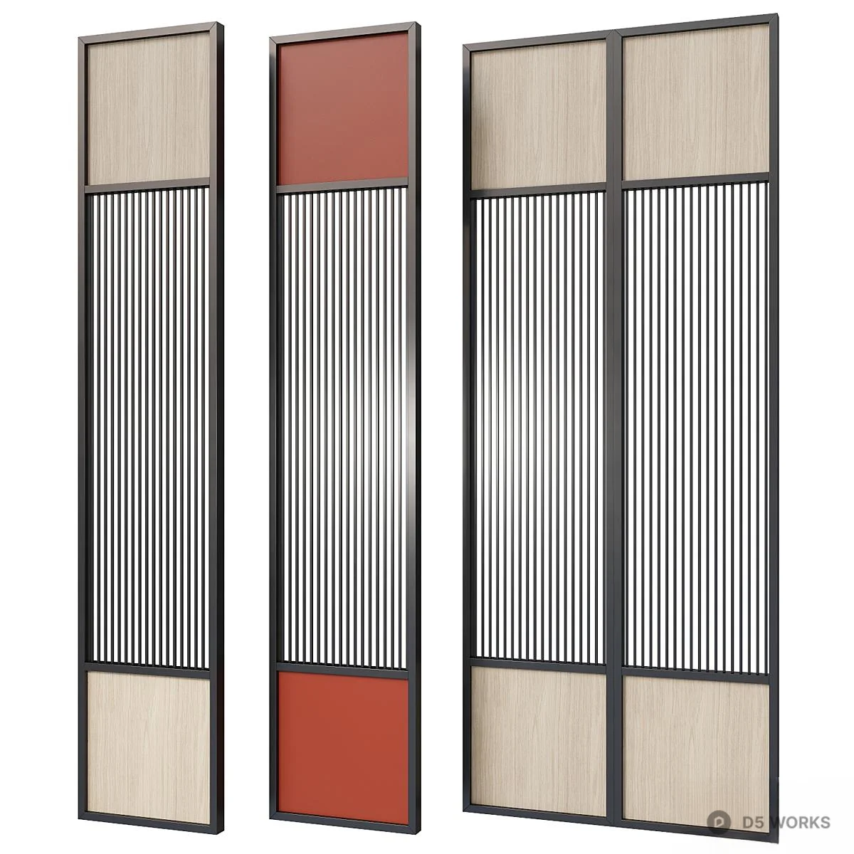 Modern Panel Partition 3d model - Image 1