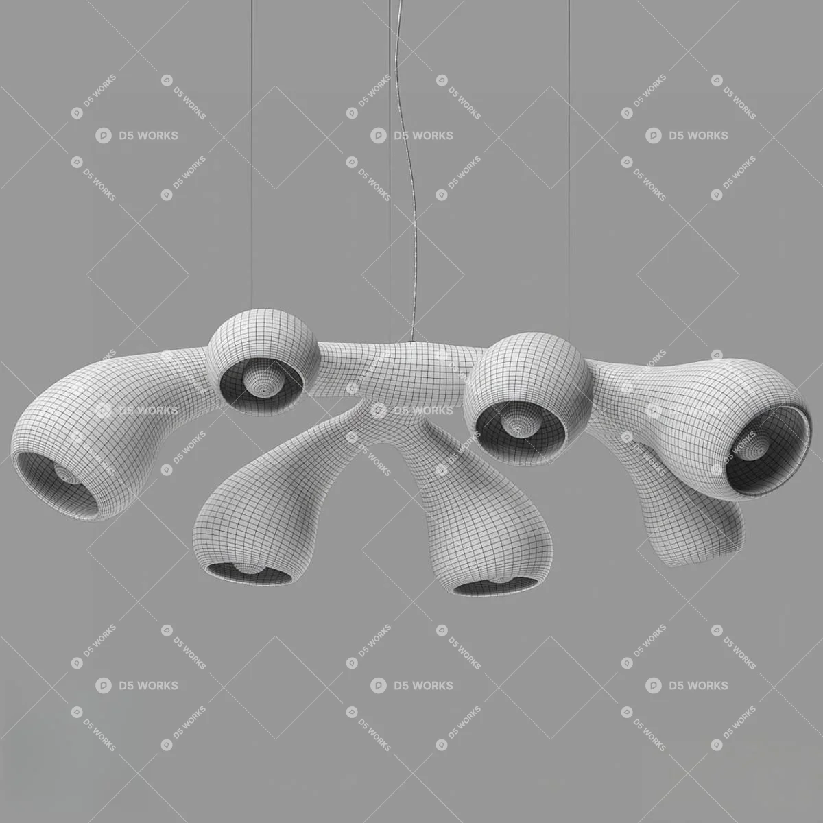 Scandinavian Pendant Light 3d model thumbnail 2