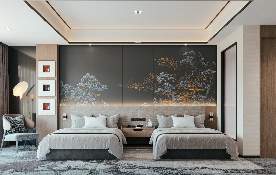New Chinese Hotel Guest Room