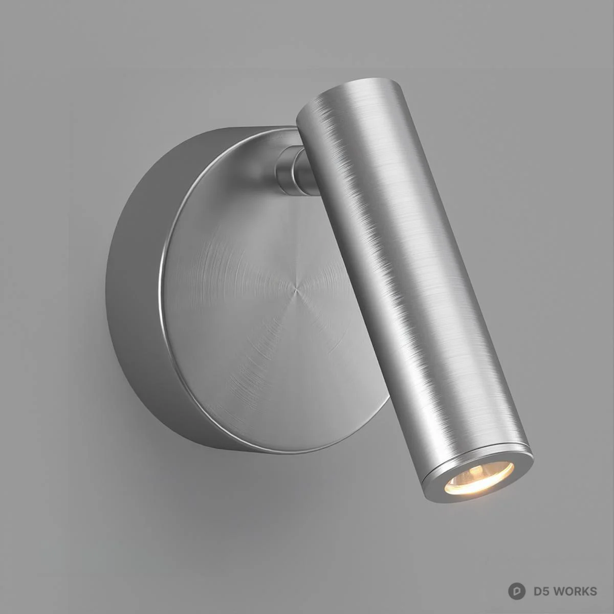 Brushed Brass Adjustable Wall Lamp 3d model thumbnail 3