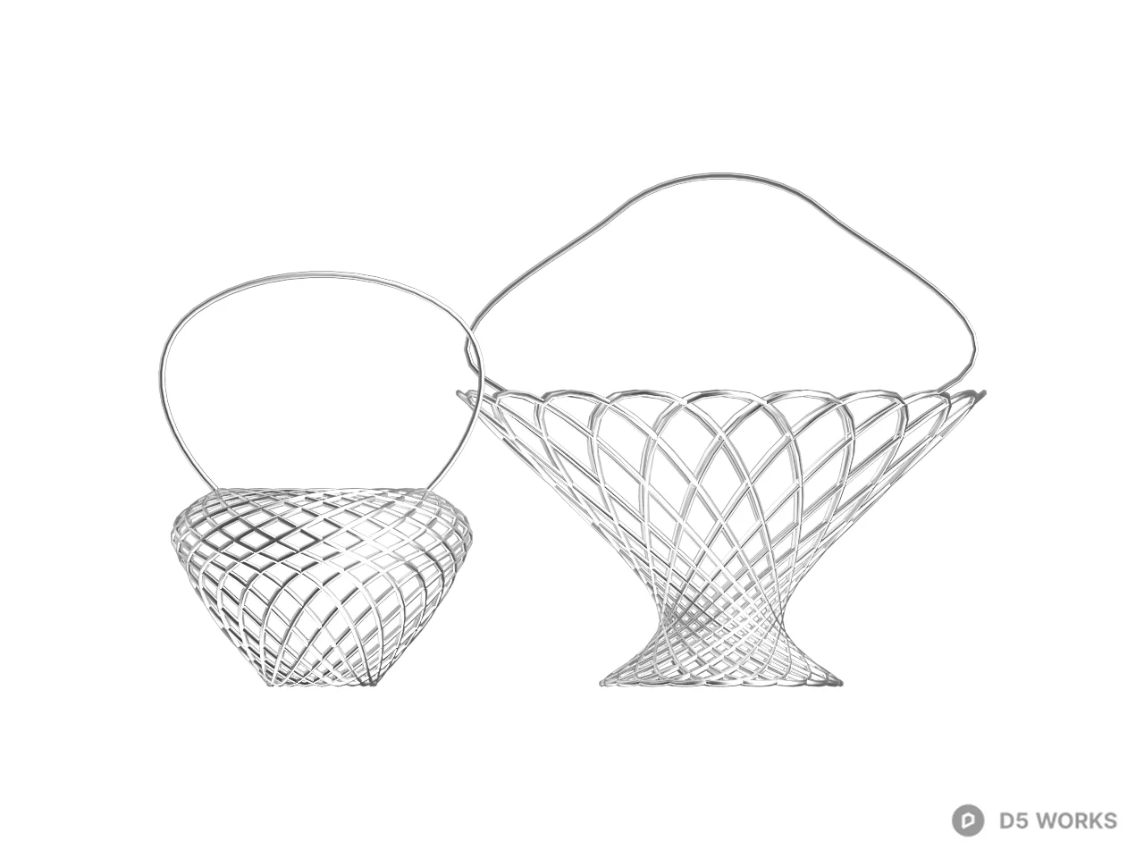 Minimalist Wireframe Fruit Bowl 3d model thumbnail 2