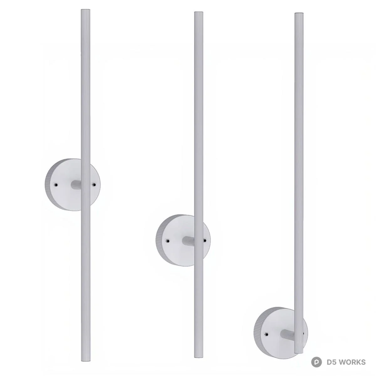 Minimalist Brass Linear Wall Lamp 3d model thumbnail 7