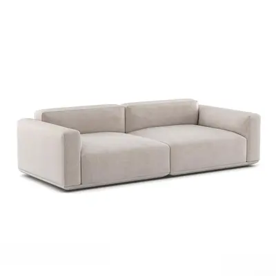 Minimalist Upholstered Three Seater Sofa 3d model