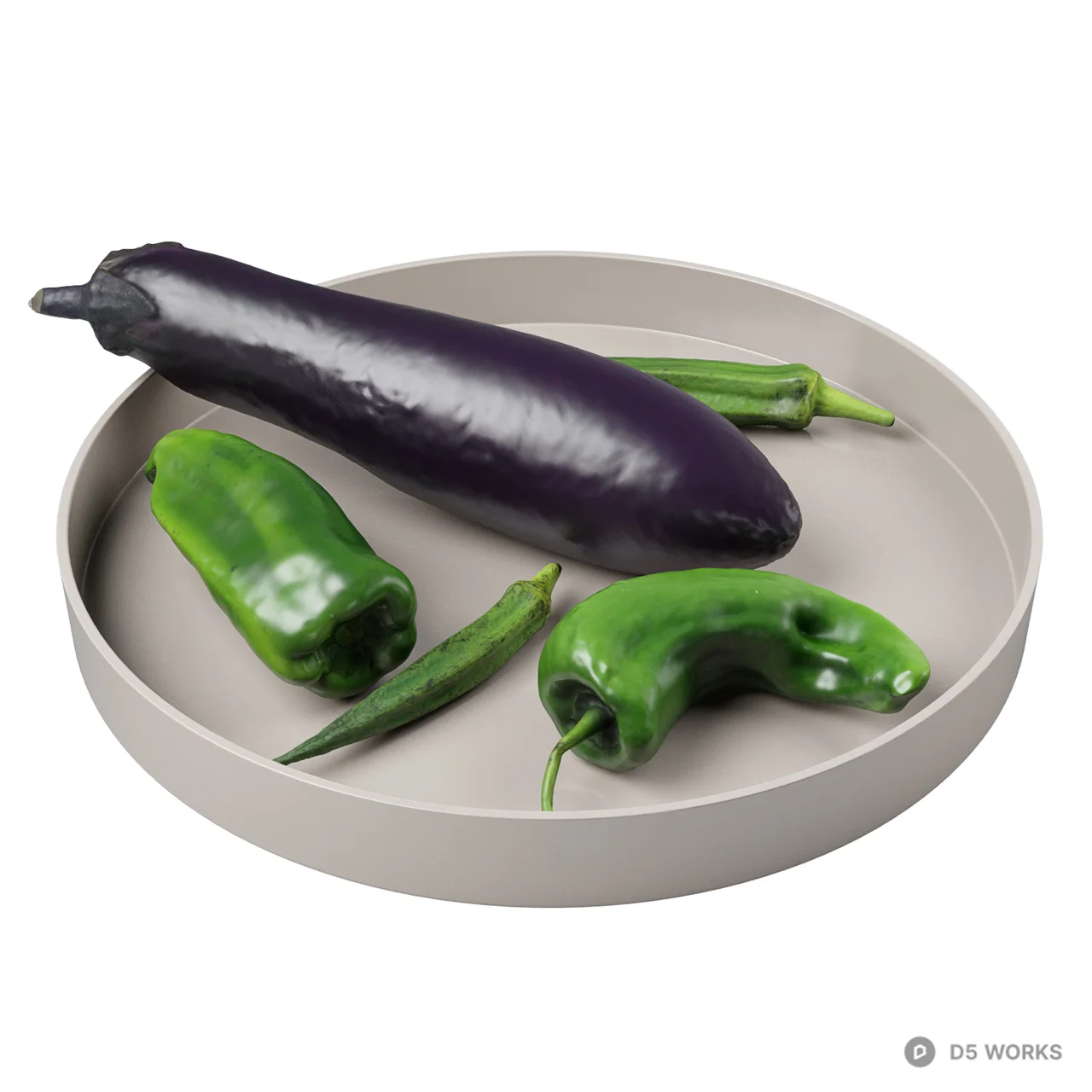 Minimalist Vegetable Tray 3d model - Image 1