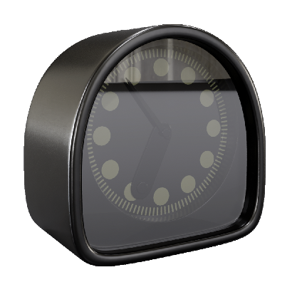 Clock Modern black metal clock ornaments