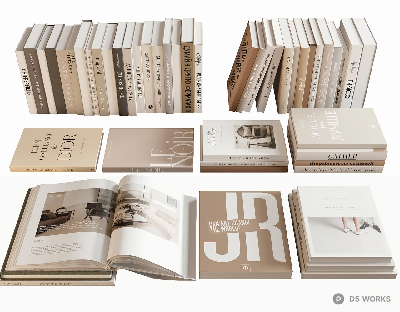 Minimalist Fashion Book Collection 3d model - Image 1