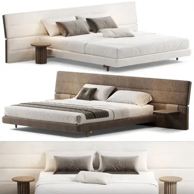 Modern Double Bed 3d model