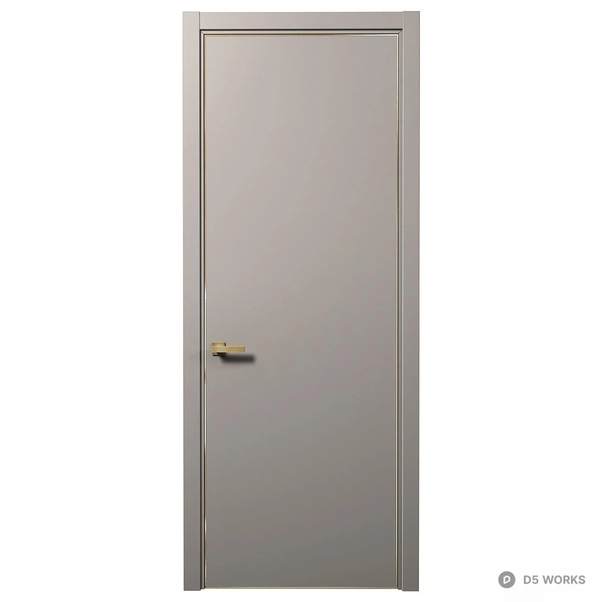 Minimalist Flat Panel Door 3d model thumbnail 2