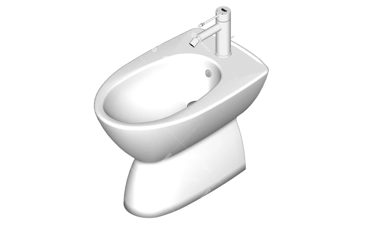 Bidet 3d model thumbnail 2