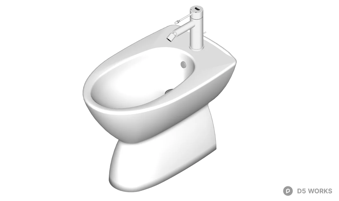 Bidet 3d model thumbnail 2